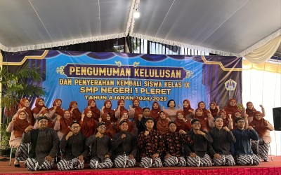Penyerahan Kembali Siswa Kelas 9 SMP Negeri 1 Pleret Tahun Ajaran 2024/2025 Berjalan Sukses